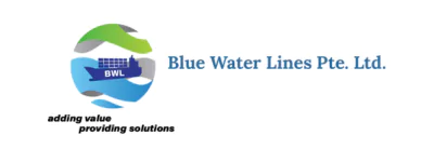 Blue Water Lines Container Tracking Logo