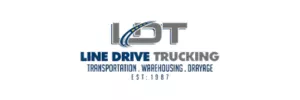 Line Drive Trucking Tracking Logo